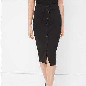 WHBM button front pencil skirt